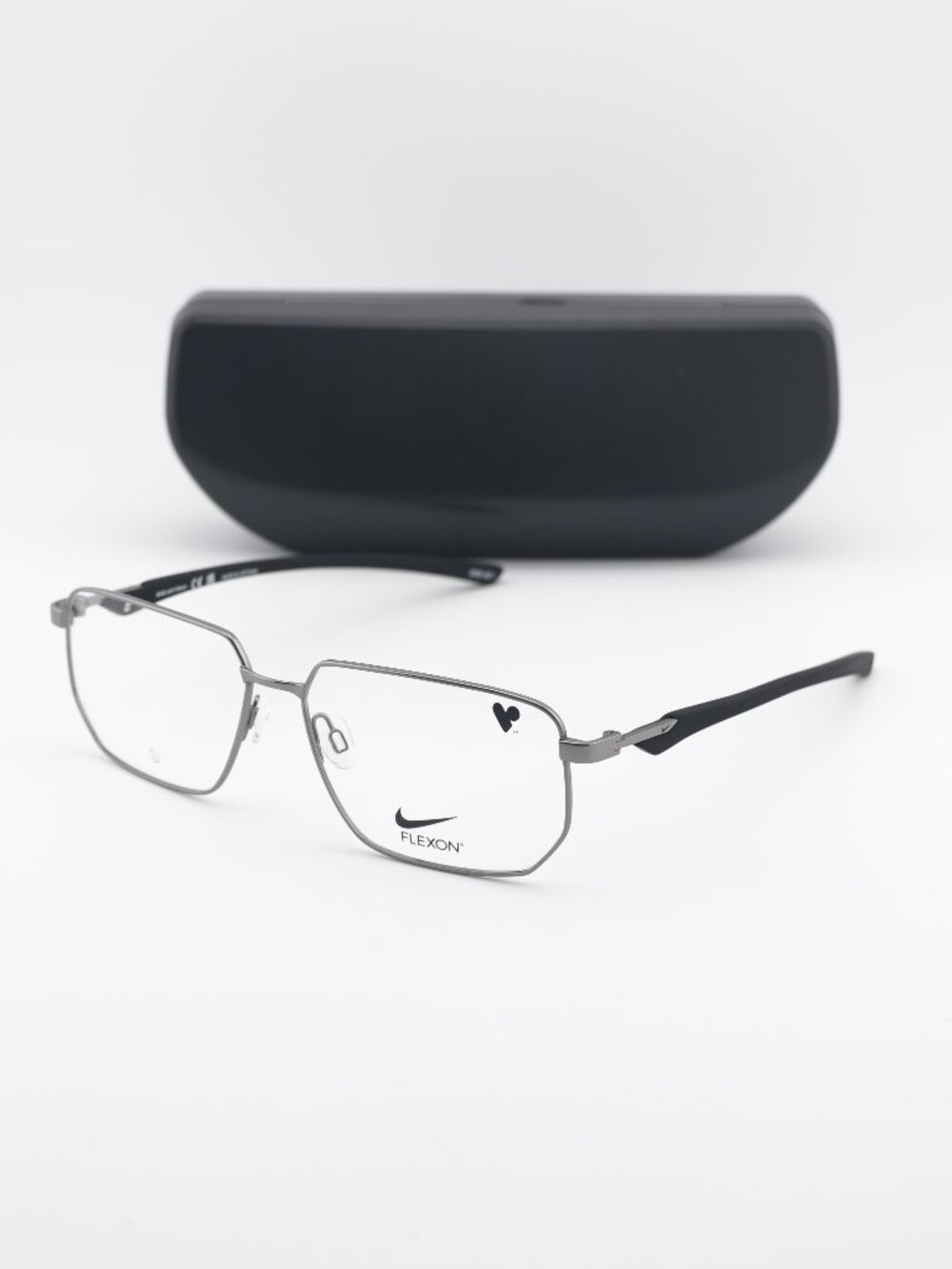 NIKE 4317 N 070 Rectangle Eyeglasses 57mm - Gunmetal / Black
